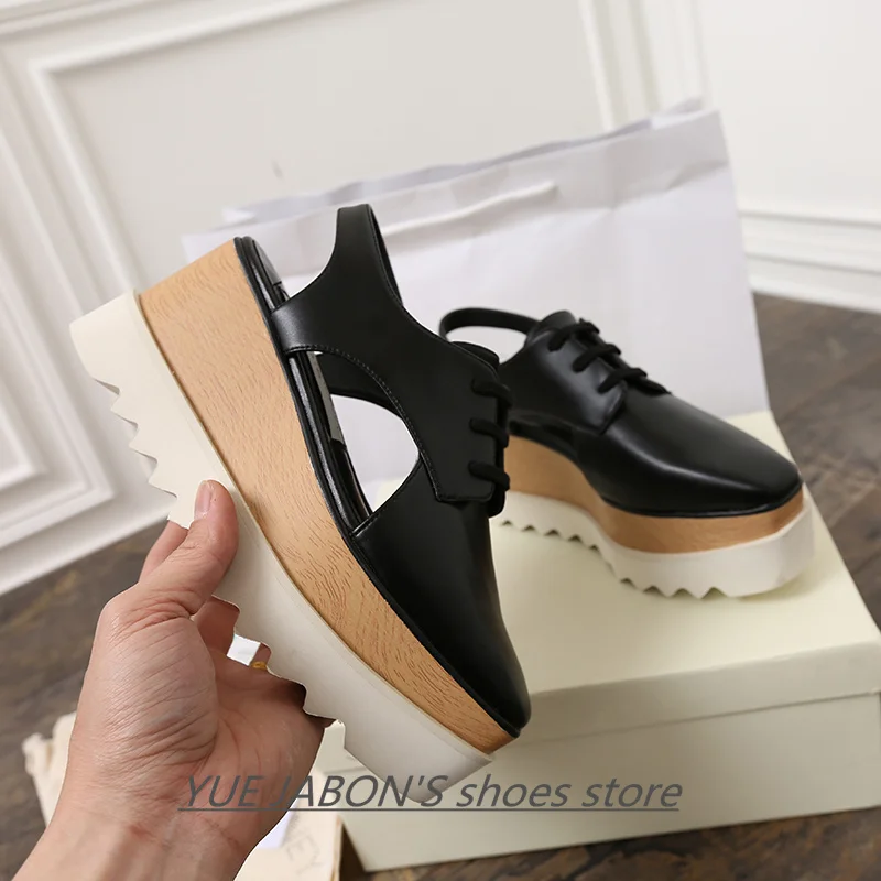 Women Casual Shoes Spring Lady Genuine Leather Casual Sneakers Running Sports Chunky Trainer Stars Breathable Platform Shoes