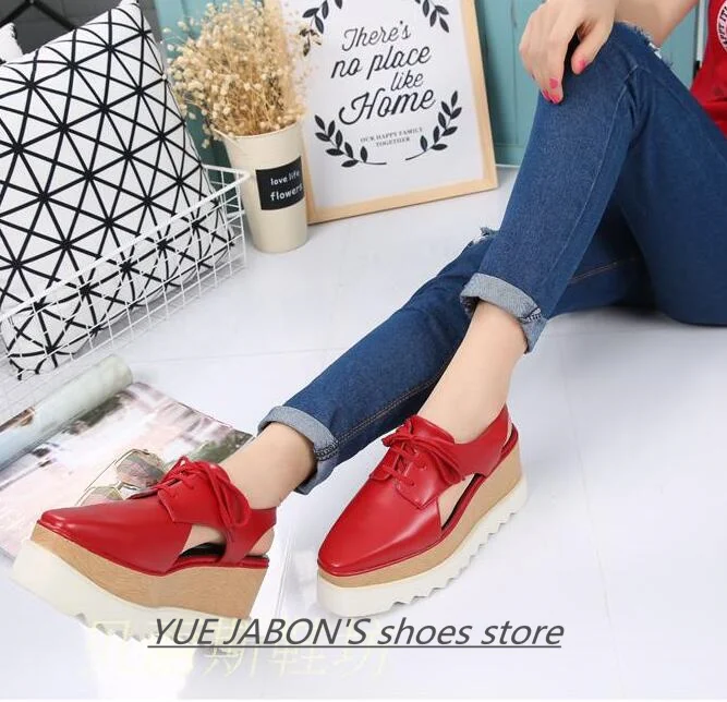 Women Casual Shoes Spring Lady Genuine Leather Casual Sneakers Running Sports Chunky Trainer Stars Breathable Platform Shoes