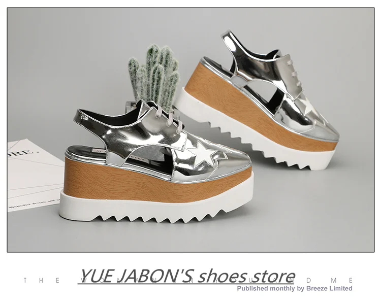 Women Casual Shoes Spring Lady Genuine Leather Casual Sneakers Running Sports Chunky Trainer Stars Breathable Platform Shoes