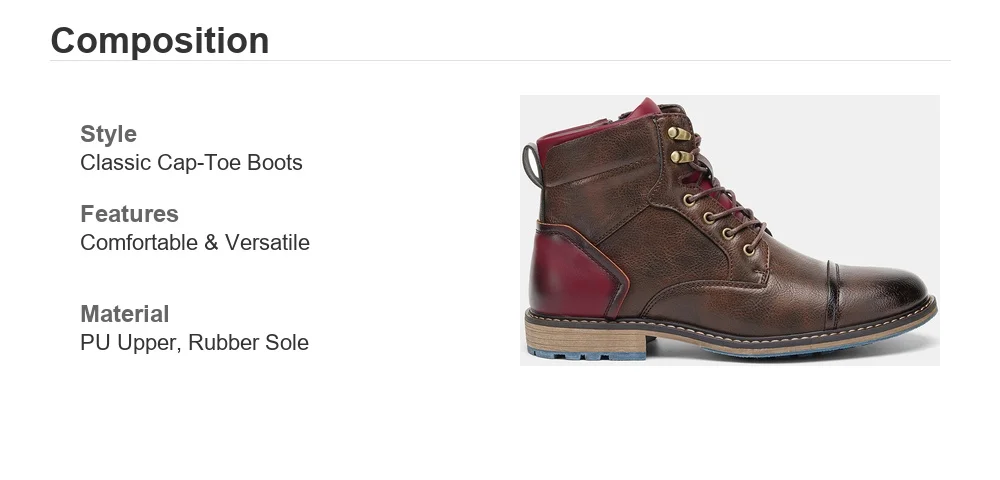 Men Boots Casual Brand Retro 2026 Fashion Comfortable Boots Leather