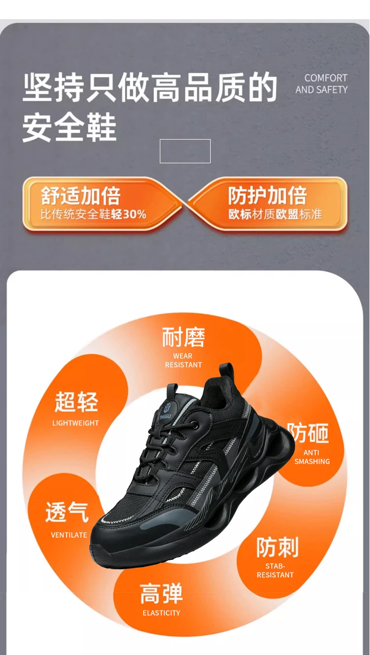 6KV Insulated Shoes Men Anti-Smash Anti Puncture Safety Shoes Men Boots Composite Toe Work Shoes Sneakers Security Lightweight