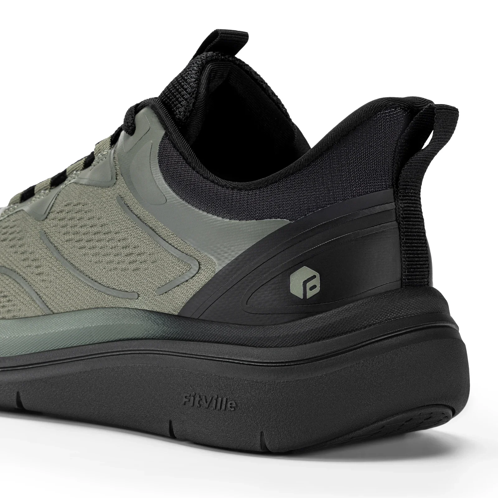 Fitville Men'S Walking Shoes Thick Soled Slip On Shoe Height Increasing Breathable Sneakers Wide Comfortable Outside&Work Shoe