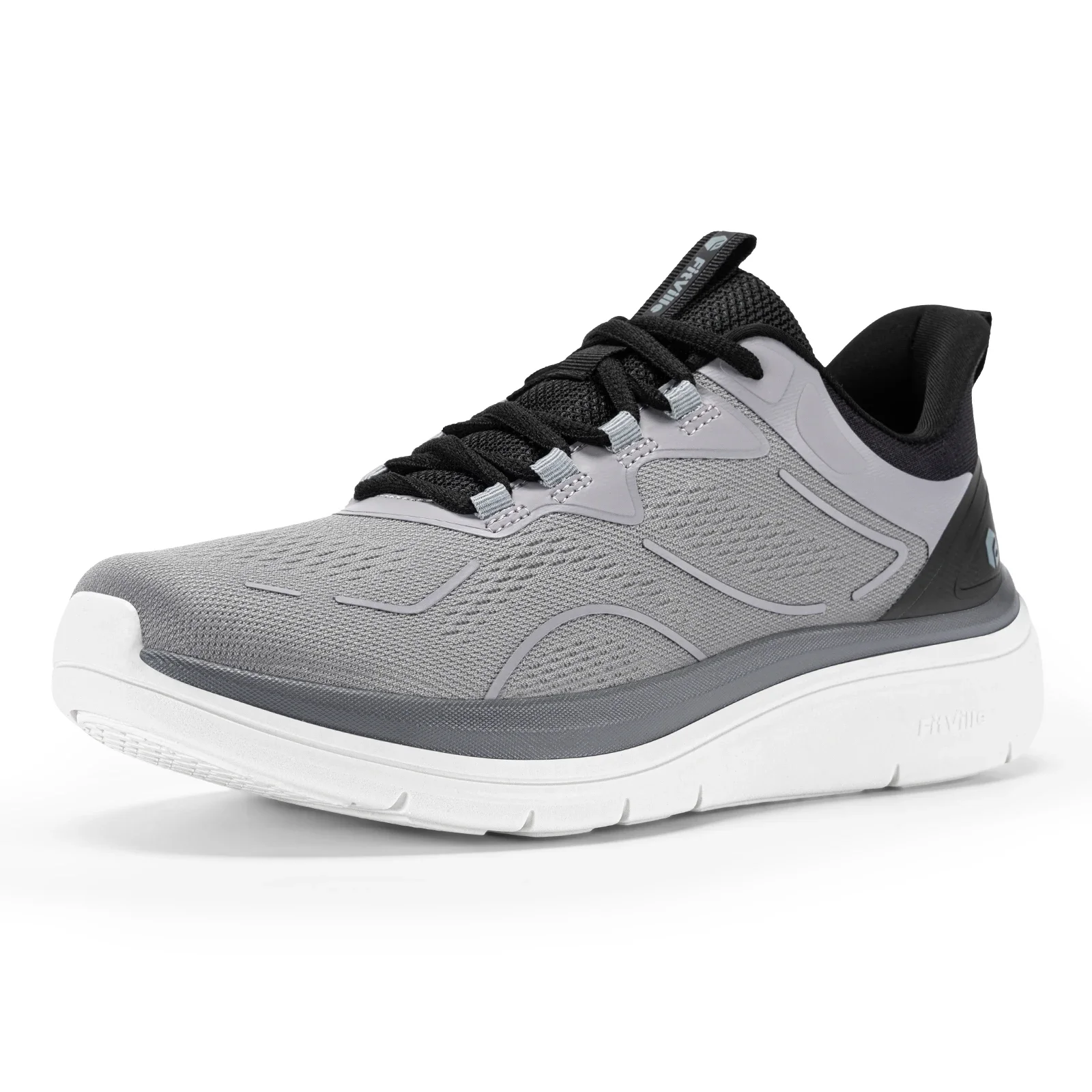 Fitville Men'S Walking Shoes Thick Soled Slip On Shoe Height Increasing Breathable Sneakers Wide Comfortable Outside&Work Shoe