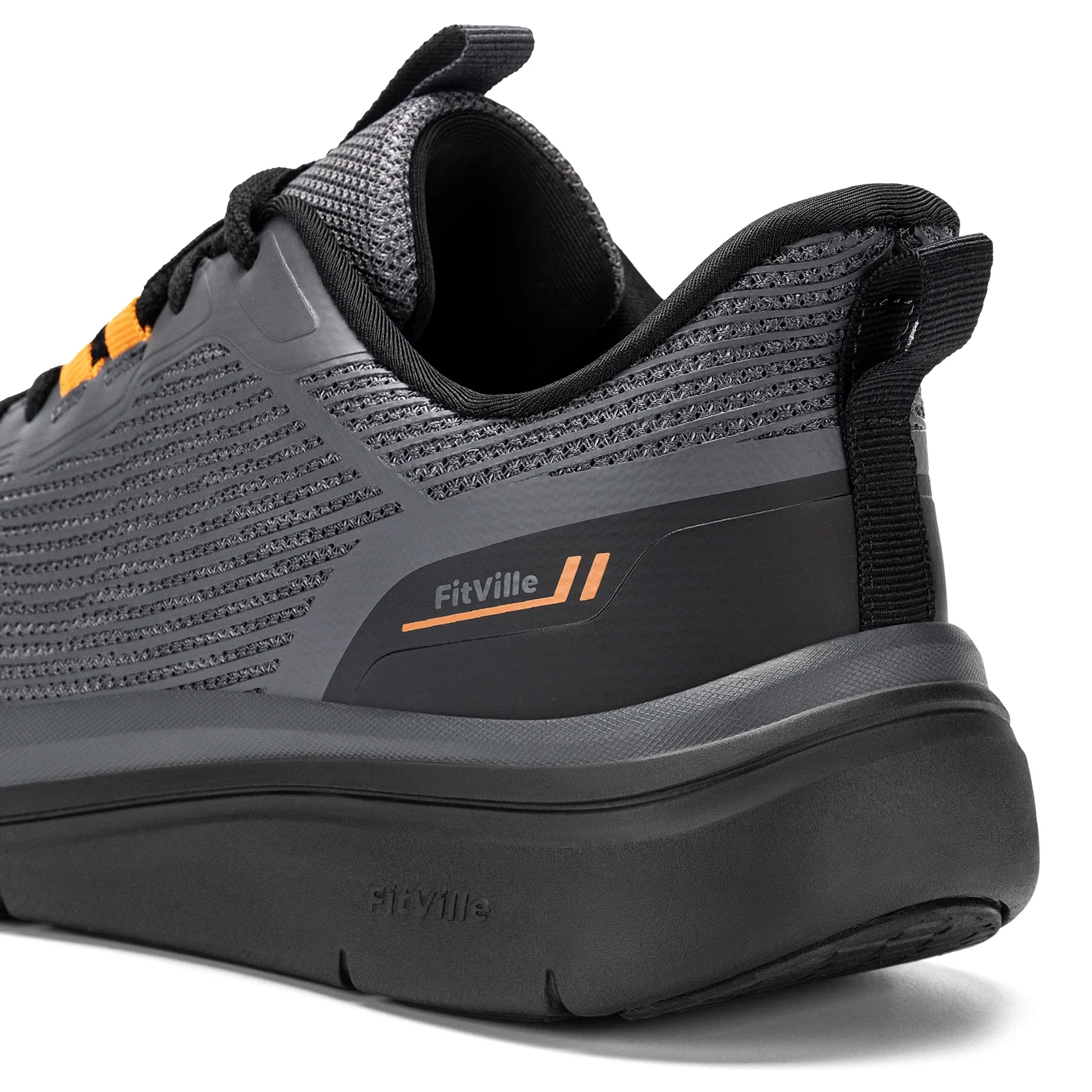 Fitville Men'S Walking Shoes Thick Soled Slip On Shoe Height Increasing Breathable Sneakers Wide Comfortable Outside&Work Shoe