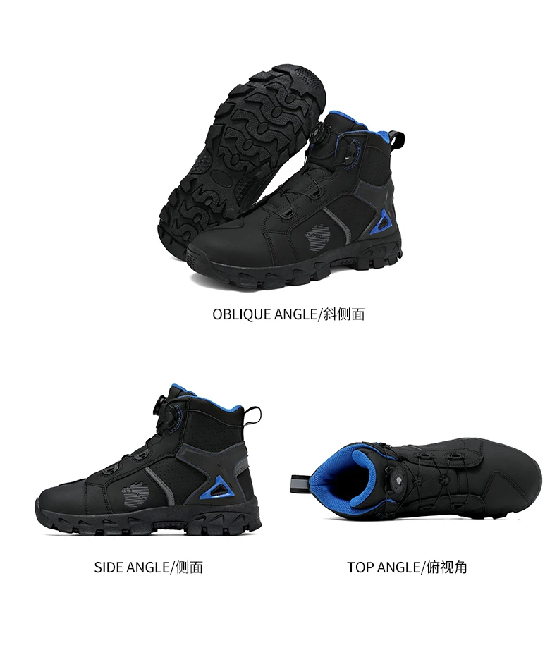 Professional Men's Motorcycle Boots Off-Road Racing Shoes Street Motorcycle Equipment Ultra-Fine Fiber Leather Boat
