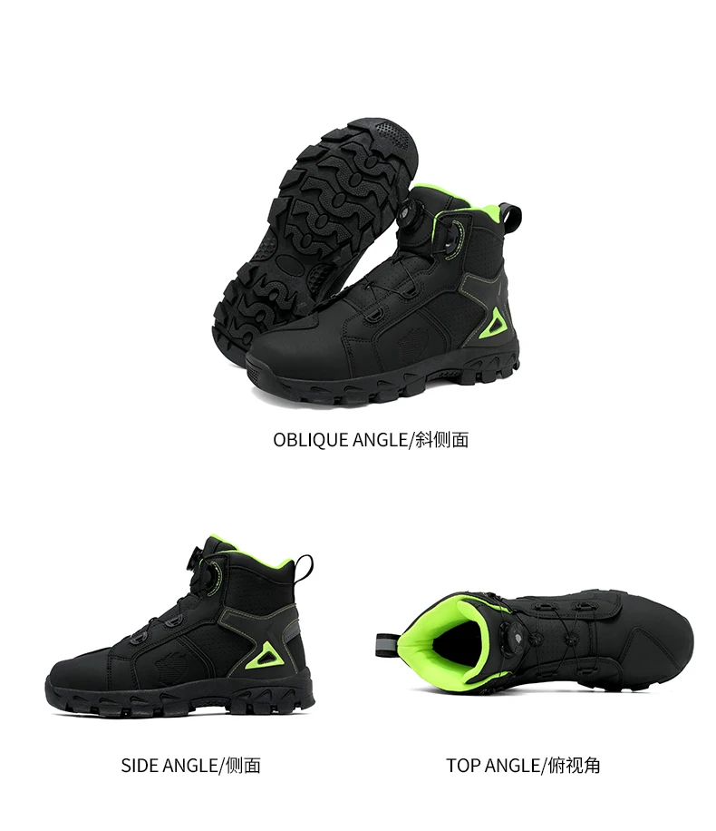Professional Men's Motorcycle Boots Off-Road Racing Shoes Street Motorcycle Equipment Ultra-Fine Fiber Leather Boat