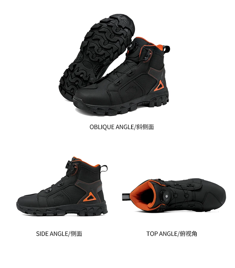 Professional Men's Motorcycle Boots Off-Road Racing Shoes Street Motorcycle Equipment Ultra-Fine Fiber Leather Boat