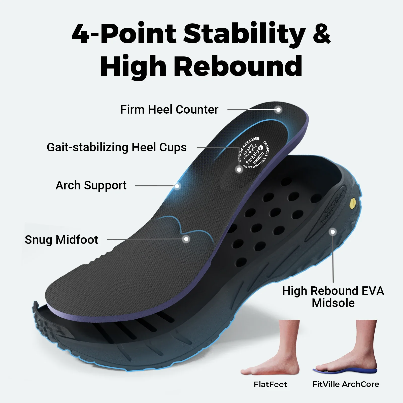 FitVille Men'S Extra Wide Sneakers Slip-On Shoes Comfortable Running Shoe Non-Slip Hiking With Arch Support For Swollen Feet