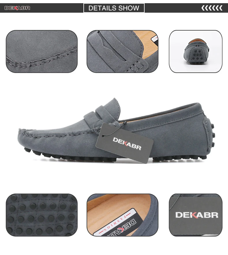 DEKABR New Arrival Men Driving Moccasins Genuine Leather Loafers Casual Fashion Wedding Men Footwear Large Size 38~49