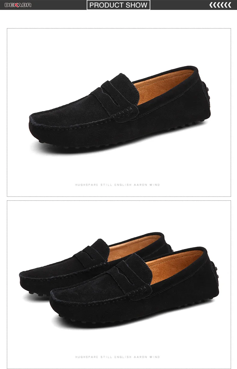 DEKABR New Arrival Men Driving Moccasins Genuine Leather Loafers Casual Fashion Wedding Men Footwear Large Size 38~49