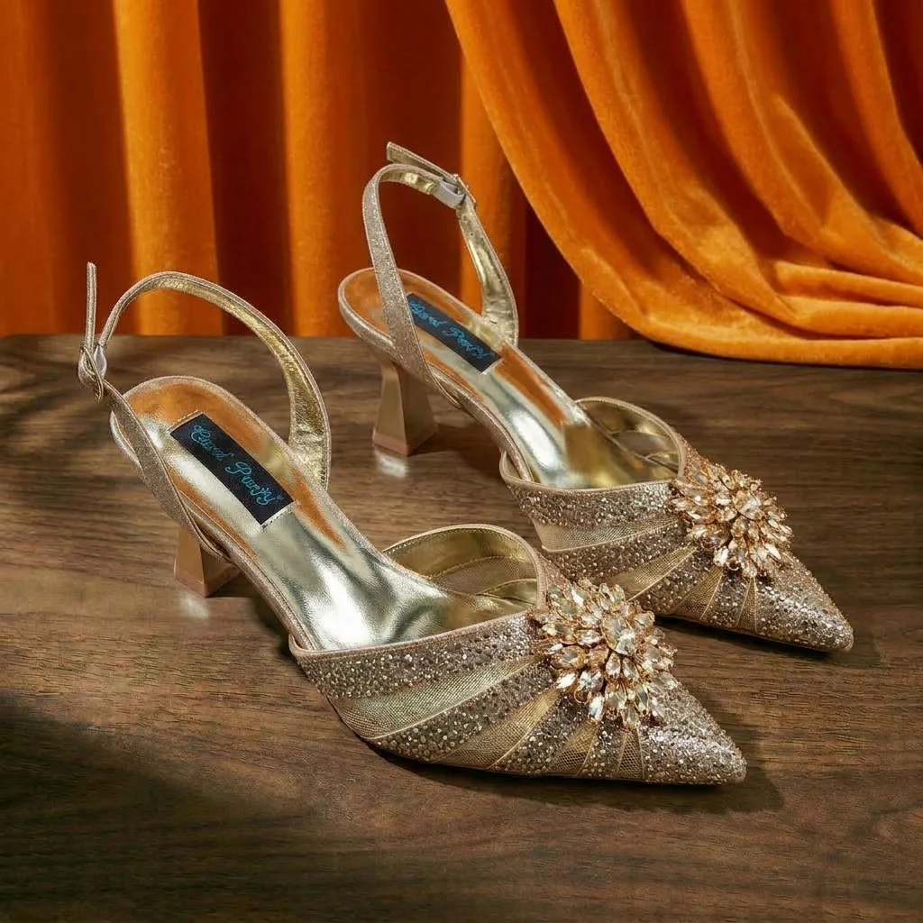 2026 Elegant Purple Color Women's Heels Shoes Bag Set Rhinestone Embellished Designer HAND CRAFTED UPPER Shoes for Special Event