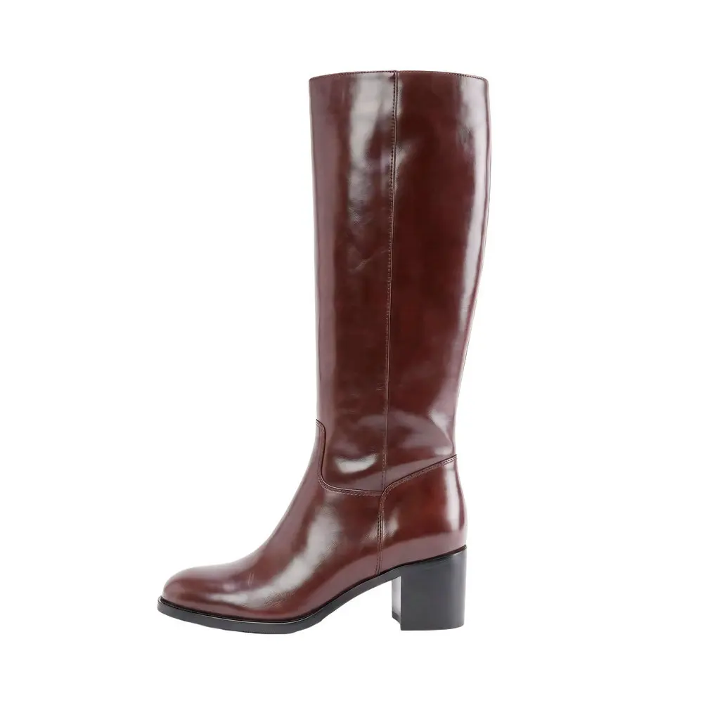 QUTAA Fashion Winter Women Knee High Boots Woman Cow Suede Shoes High Heels Autumn Casual Motorcycle Western Long Boots 34-43