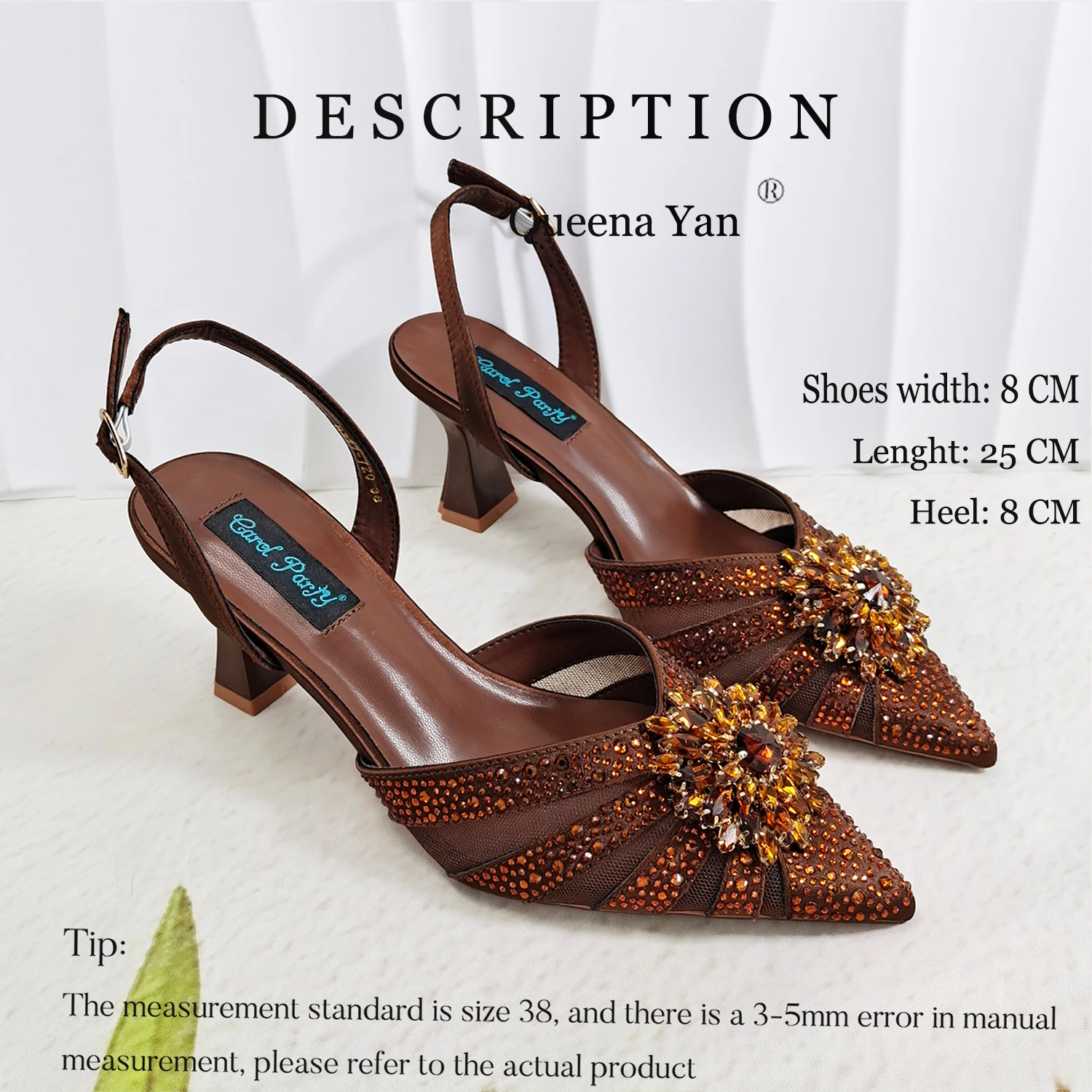 INS Elegant Mature Style Purple Color Party Wedding Pointed Toe Women High Heels and Bag Set Decorated With Colorful Rhinestone