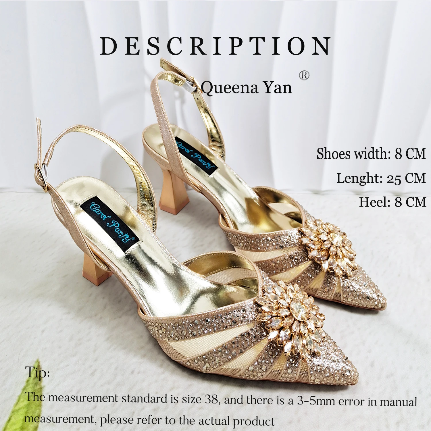 INS Elegant Mature Style Purple Color Party Wedding Pointed Toe Women High Heels and Bag Set Decorated With Colorful Rhinestone