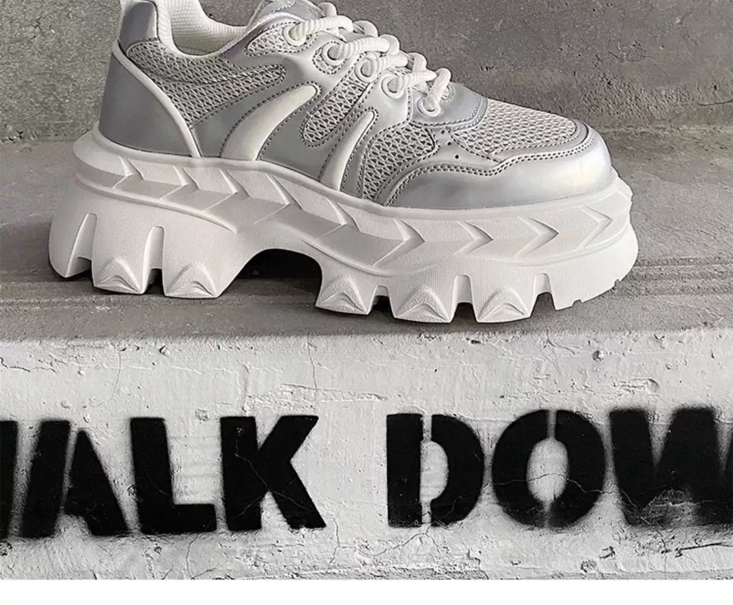 Height increasing 7CM men's shoes IG dad shoes sporty and versatile summer breathable mesh thick sole derby shoes