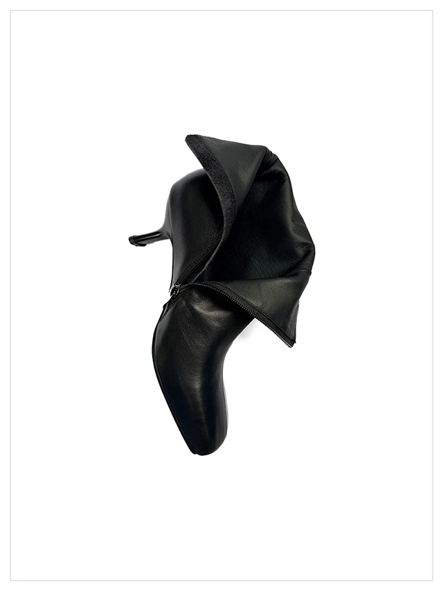 2027 Autumn Winter Trendy New Simple Versatile Sexy Square Toe Slim Heel Side Zipper Women's Genuine Leather Ankle Boots