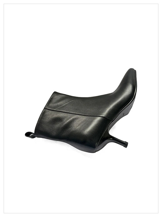 2027 Autumn Winter Trendy New Simple Versatile Sexy Square Toe Slim Heel Side Zipper Women's Genuine Leather Ankle Boots