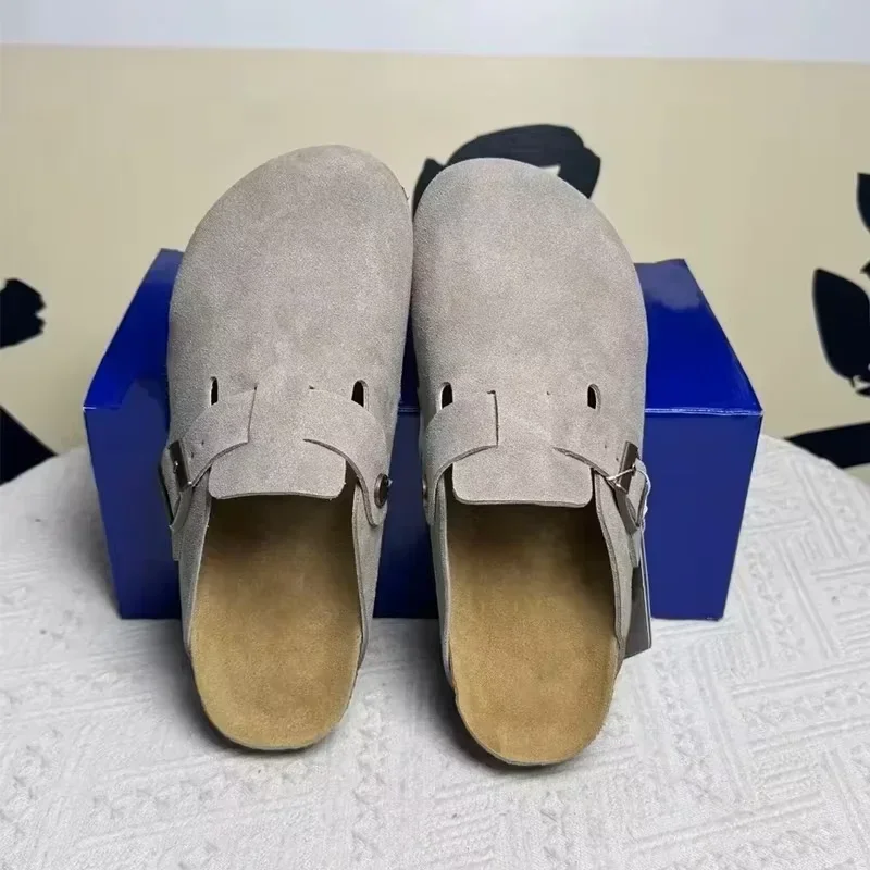 High Quality Retro Button Toe Half Drag Men's And Women's Outdoor Wear 2026 New Comfortable Lazy Shoes Thick Sole Versatile