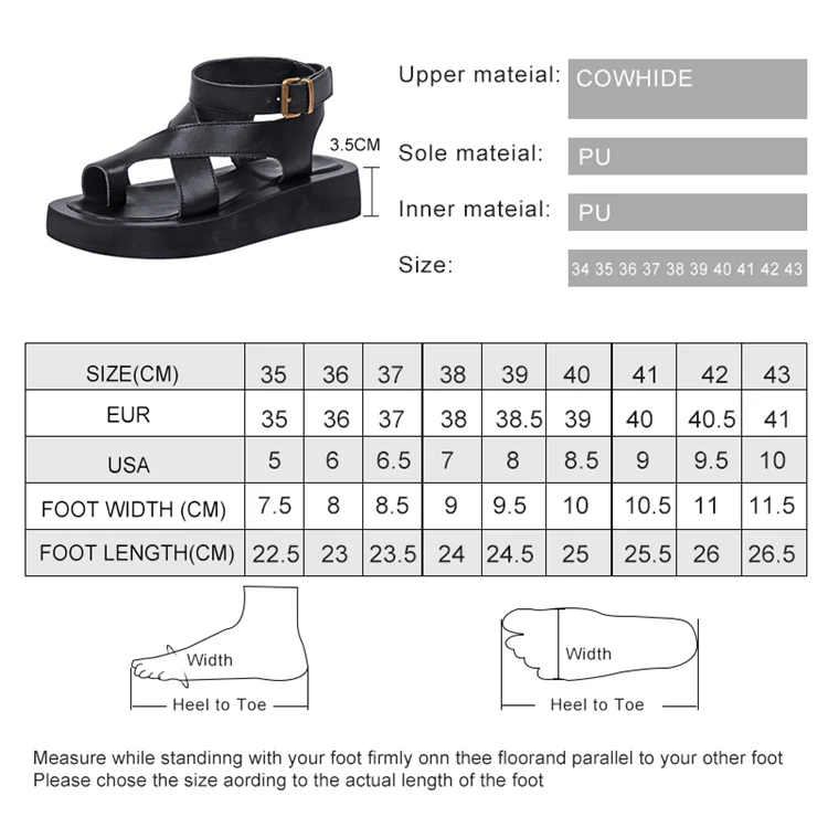 AIYUQI Sandals Women Genuine Leather 2026 Summer New Clip Toe Sandals Ladies Roman Women Shoes Muffin Sandals WHS MTO