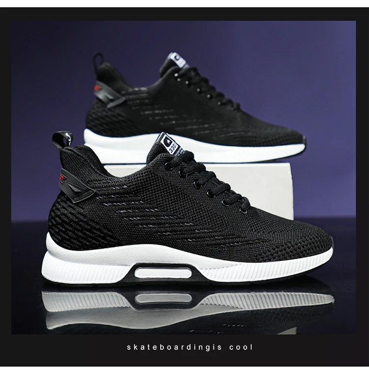 New Sneakers Man Elevator Shoes Height Increase Shoes for Men Insoles 8CM Mesh Breathable Sports Heightening Footwear Tall Shoes