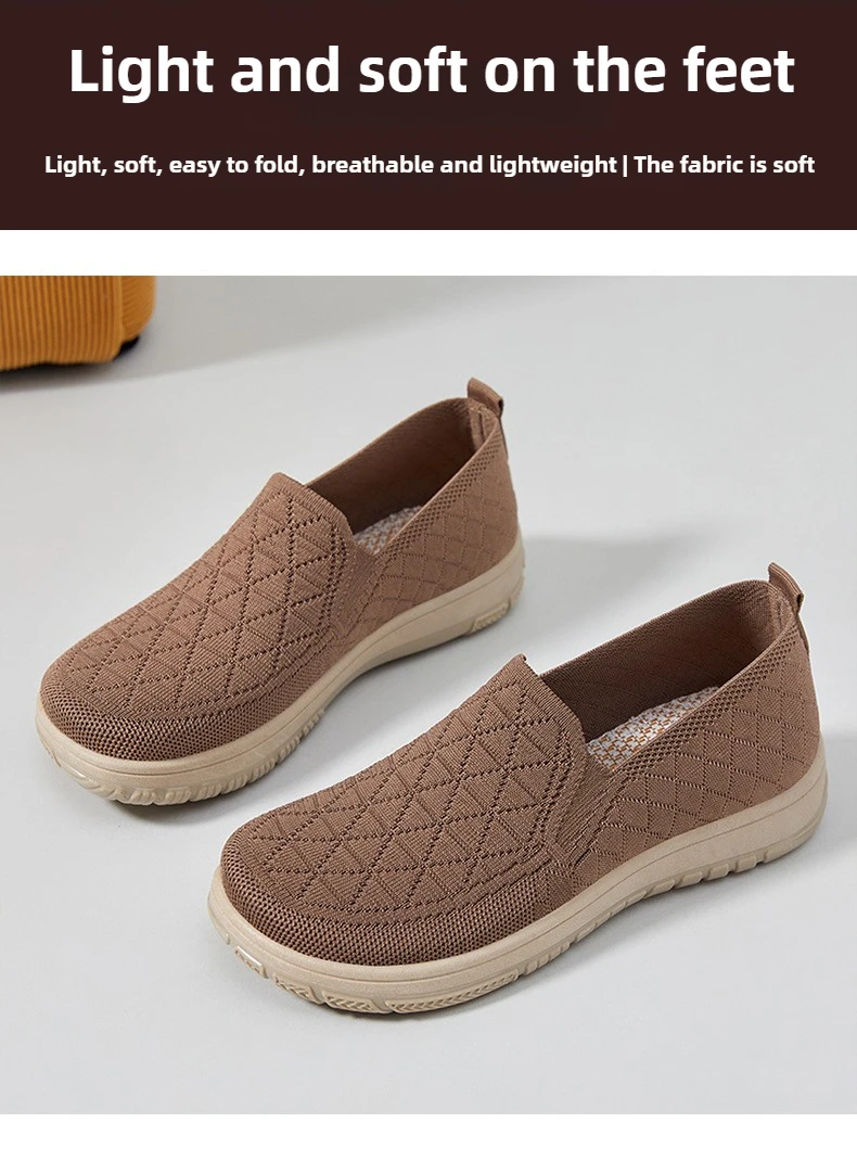 Women's Spring New Shoes One Step Stepping Cloth Shoe Shallow Mouth Flat Shoe Soft Soled Comfortable and Versatile Women's Shoes