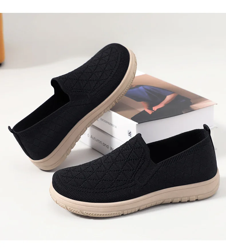 Women's Spring New Shoes One Step Stepping Cloth Shoe Shallow Mouth Flat Shoe Soft Soled Comfortable and Versatile Women's Shoes