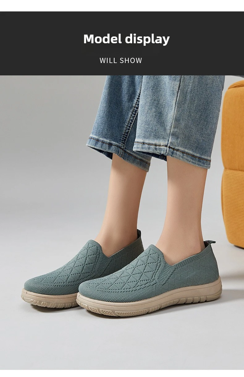 Women's Spring New Shoes One Step Stepping Cloth Shoe Shallow Mouth Flat Shoe Soft Soled Comfortable and Versatile Women's Shoes