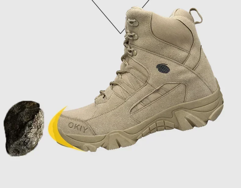 2024 Fashion Men's Desert Combat Boots Outdoor Leather Hiking Shoes Men Hunting Work Safty Boots Men's Short Boots ankle boots