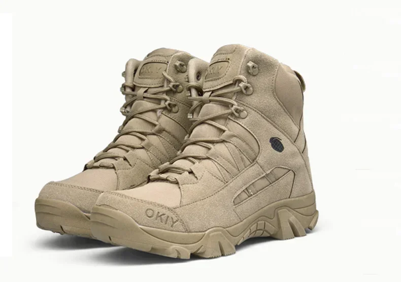2024 Fashion Men's Desert Combat Boots Outdoor Leather Hiking Shoes Men Hunting Work Safty Boots Men's Short Boots ankle boots