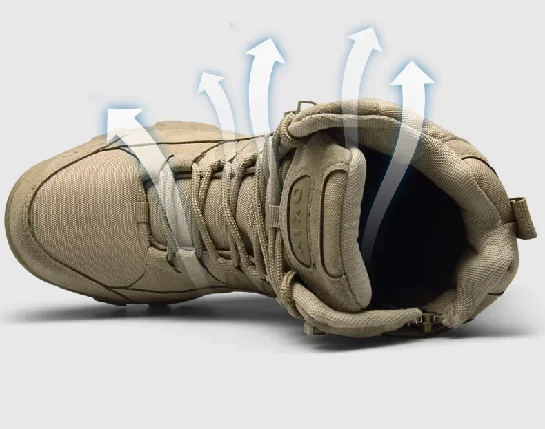 2024 Fashion Men's Desert Combat Boots Outdoor Leather Hiking Shoes Men Hunting Work Safty Boots Men's Short Boots ankle boots