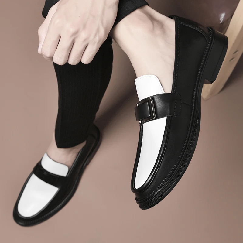 Men Genuine Leather Business Shoes Casual Flats Men Party Driving Loafers Shoes Breathable Moccasins Men's Casual High-end Shoes