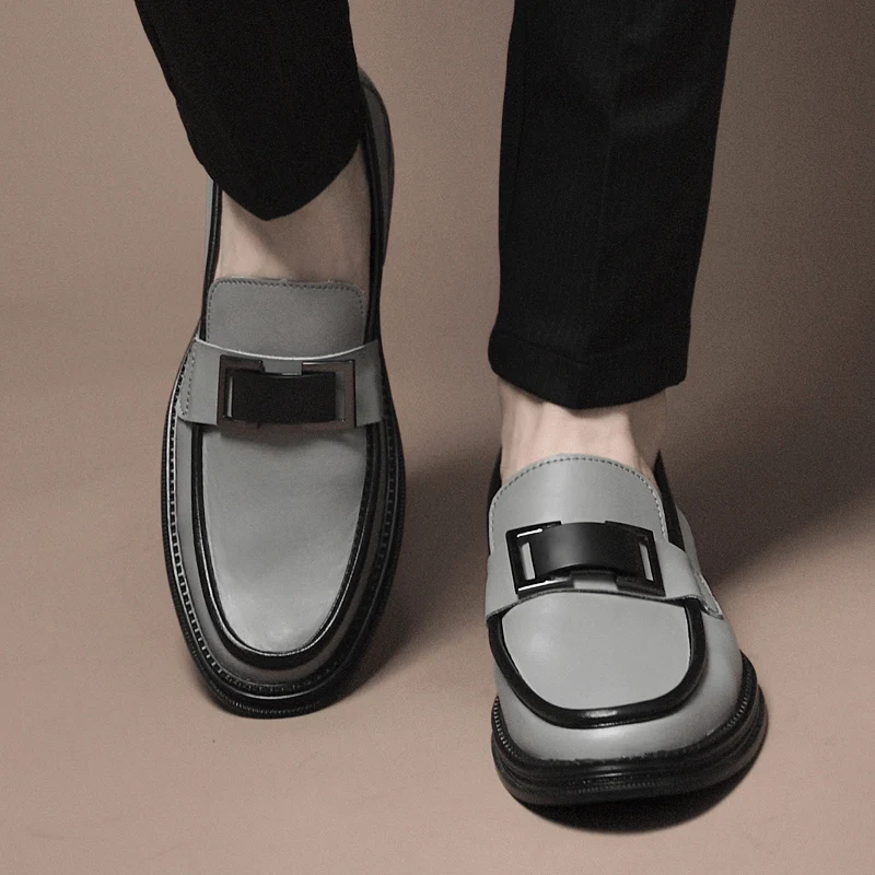 Men Genuine Leather Business Shoes Casual Flats Men Party Driving Loafers Shoes Breathable Moccasins Men's Casual High-end Shoes