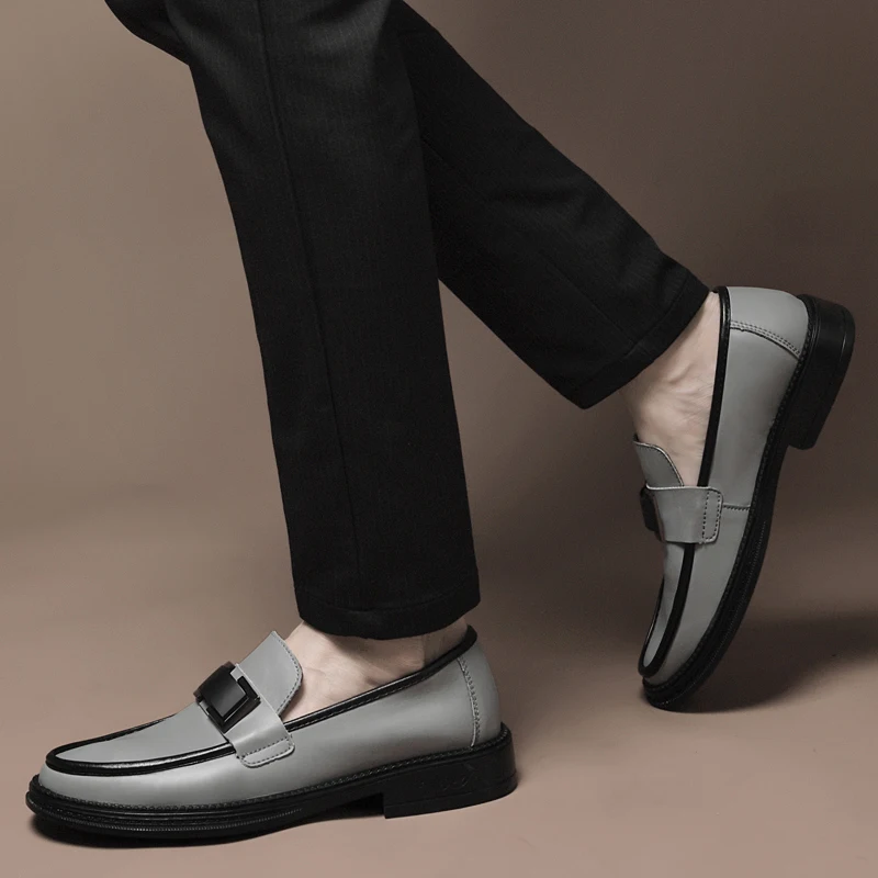 Men Genuine Leather Business Shoes Casual Flats Men Party Driving Loafers Shoes Breathable Moccasins Men's Casual High-end Shoes