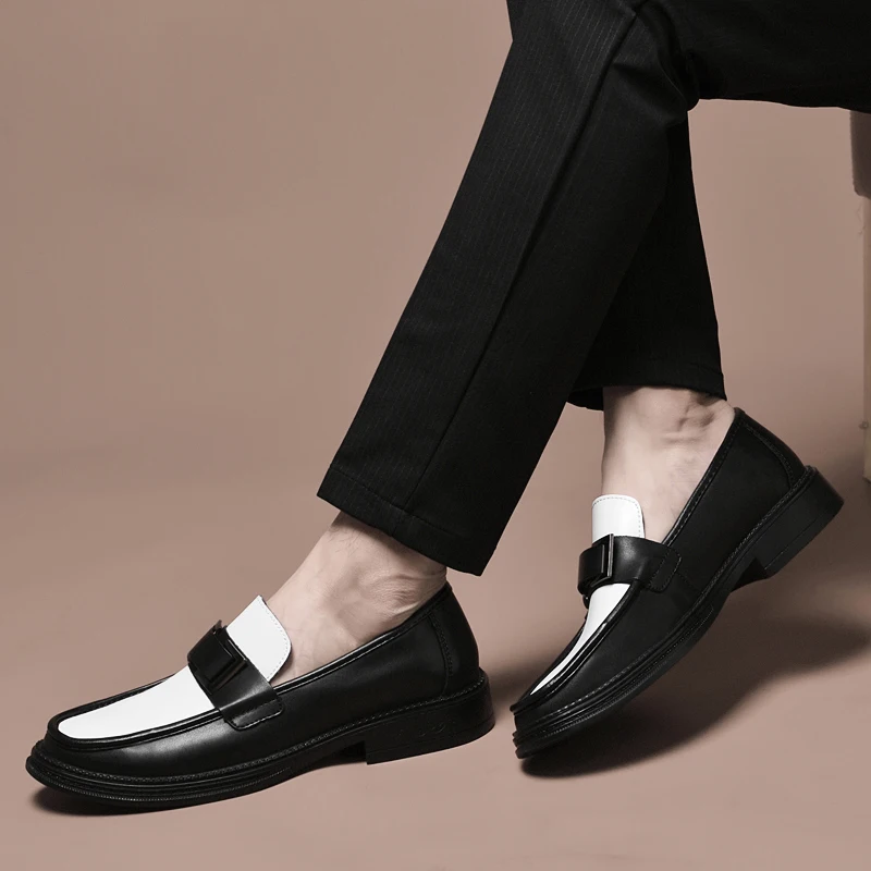 Men Genuine Leather Business Shoes Casual Flats Men Party Driving Loafers Shoes Breathable Moccasins Men's Casual High-end Shoes