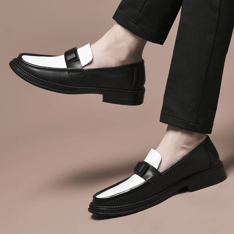 Men Genuine Leather Business Shoes Casual Flats Men Party Driving Loafers Shoes Breathable Moccasins Men's Casual High-end Shoes