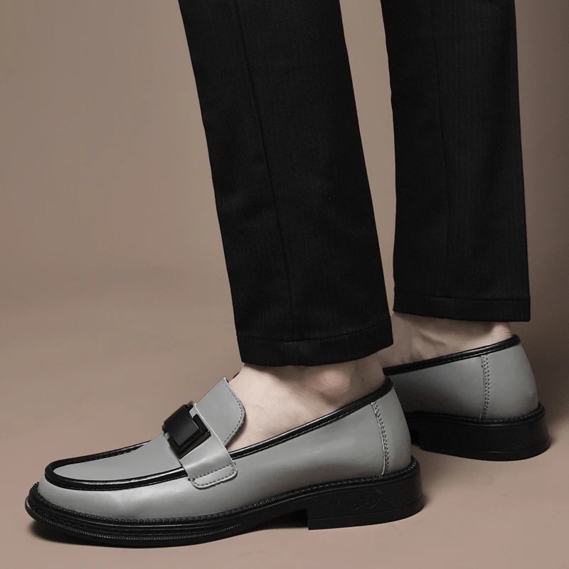Men Genuine Leather Business Shoes Casual Flats Men Party Driving Loafers Shoes Breathable Moccasins Men's Casual High-end Shoes