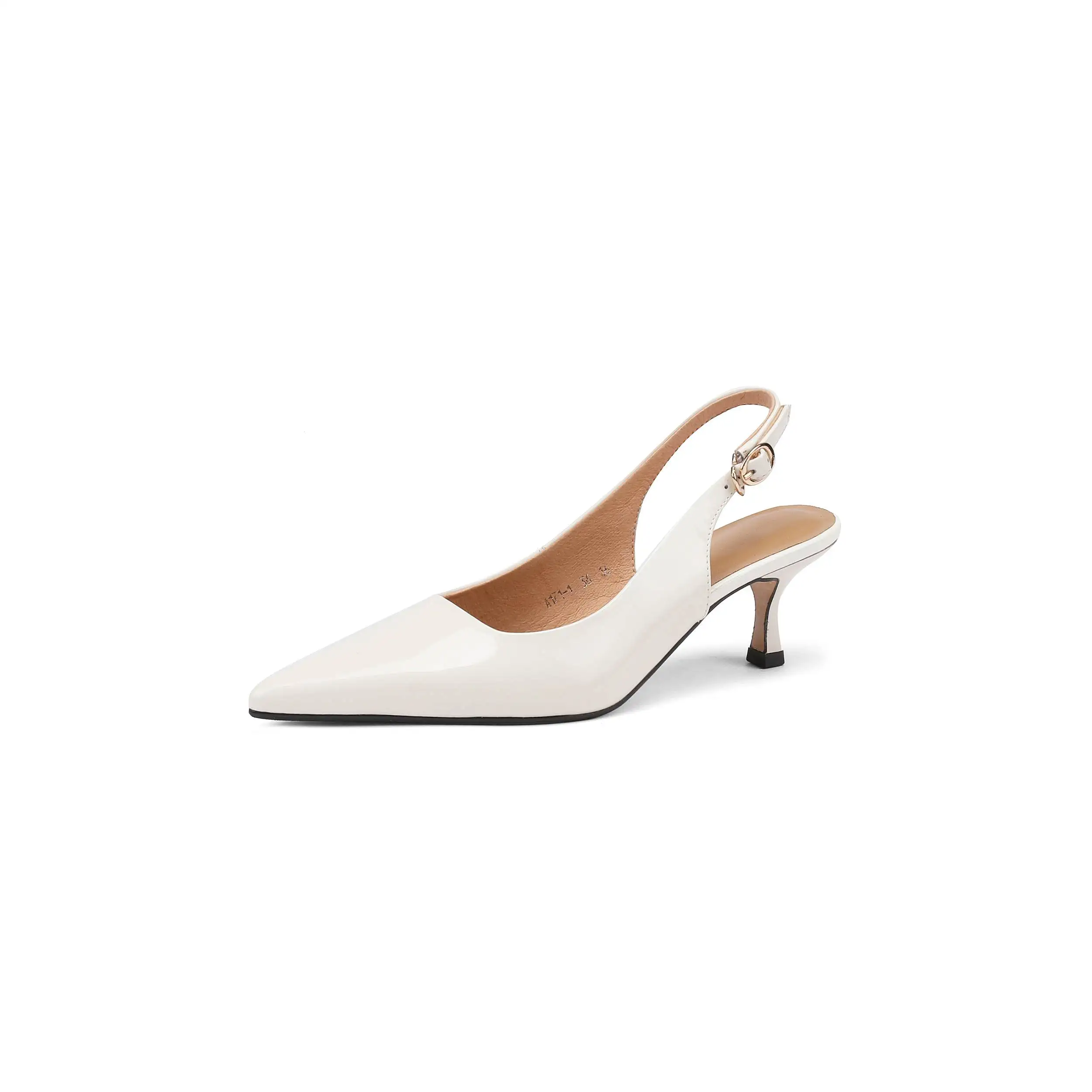Krazing Pot Genuine Leather Snake Patterns Big Size 42 High Heels Pointed Toe Summer Shoes Slingback Buckle Straps Women Pumps