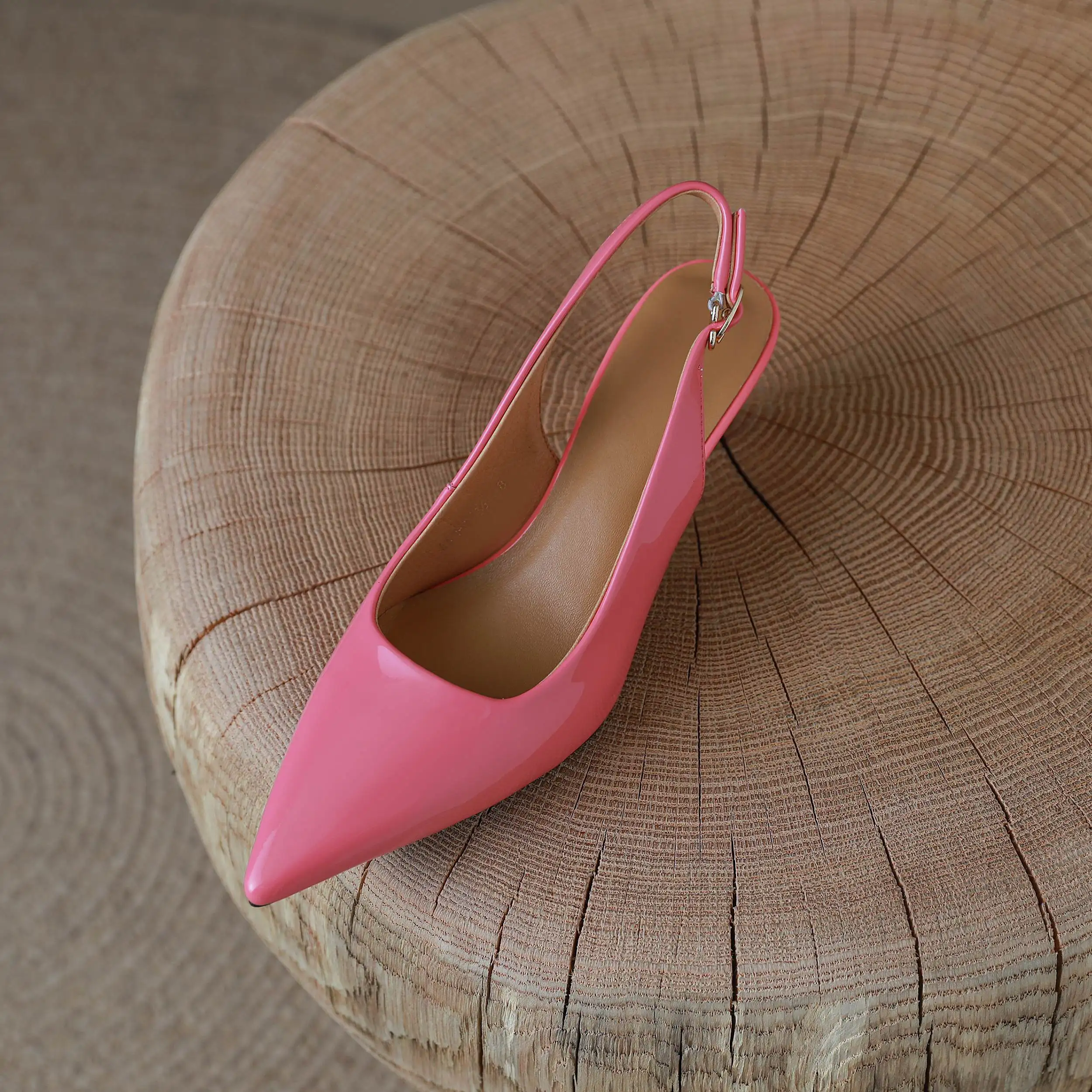 Krazing Pot Genuine Leather Snake Patterns Big Size 42 High Heels Pointed Toe Summer Shoes Slingback Buckle Straps Women Pumps