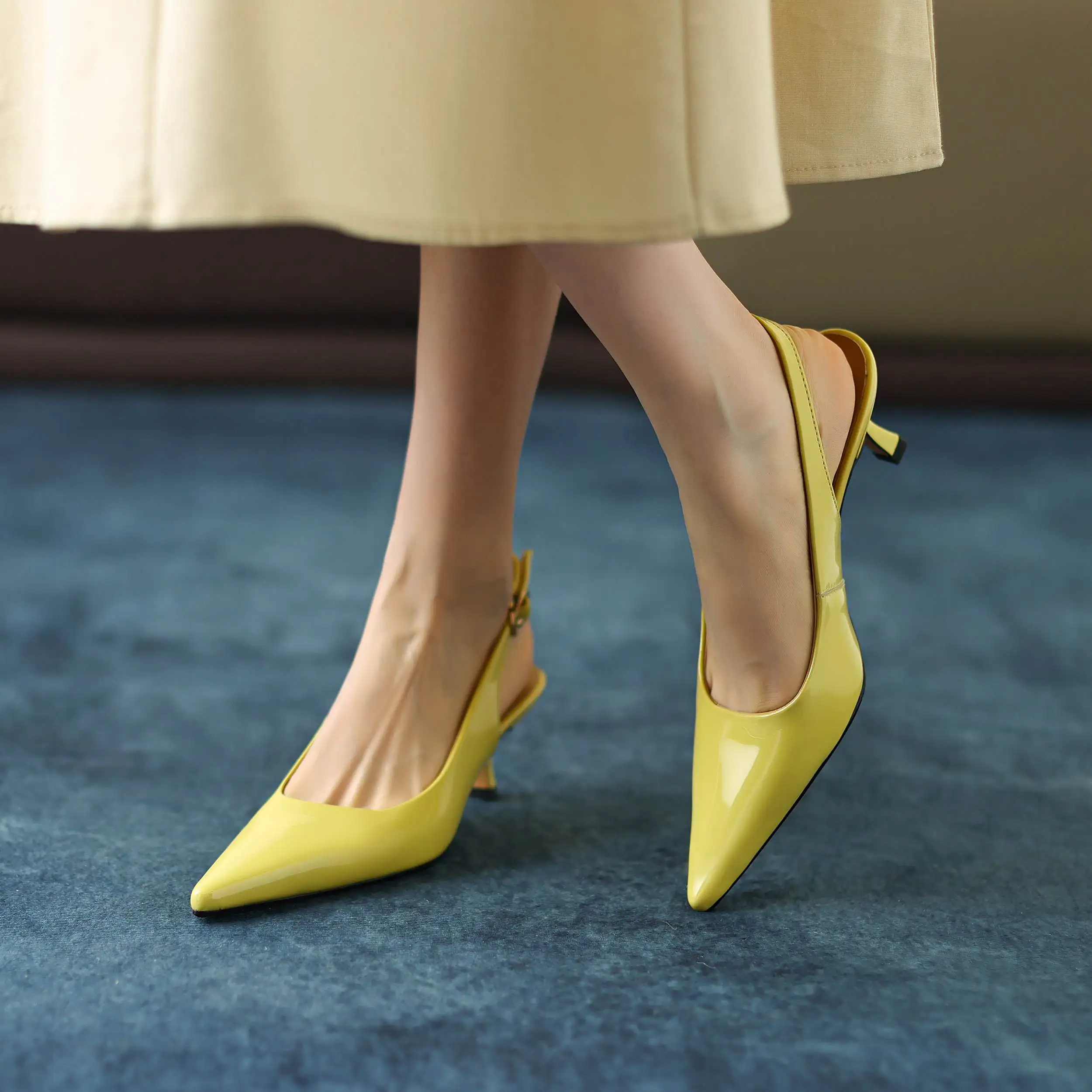 Krazing Pot Genuine Leather Snake Patterns Big Size 42 High Heels Pointed Toe Summer Shoes Slingback Buckle Straps Women Pumps