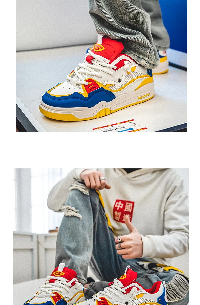 Breathable Men's Shoes, Casual Skate Shoes, Sports Shoes, Daily Fitness Training, Outdoor Hiking, Street Walking. Unisex, Suitab