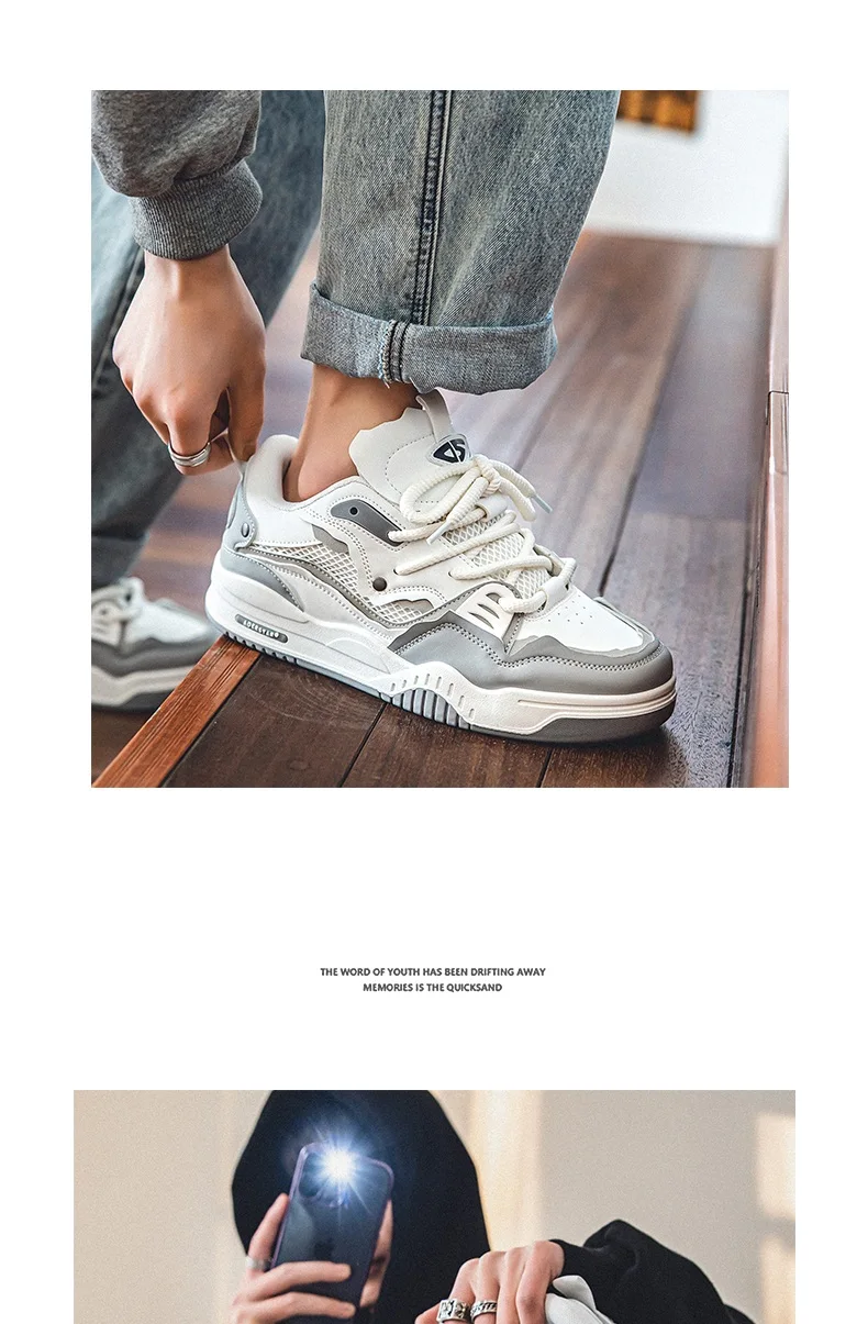 Breathable Men's Shoes, Casual Skate Shoes, Sports Shoes, Daily Fitness Training, Outdoor Hiking, Street Walking. Unisex, Suitab