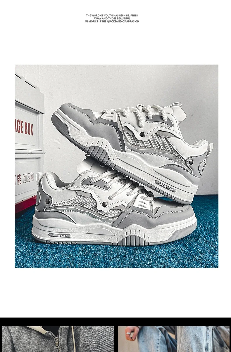 Breathable Men's Shoes, Casual Skate Shoes, Sports Shoes, Daily Fitness Training, Outdoor Hiking, Street Walking. Unisex, Suitab