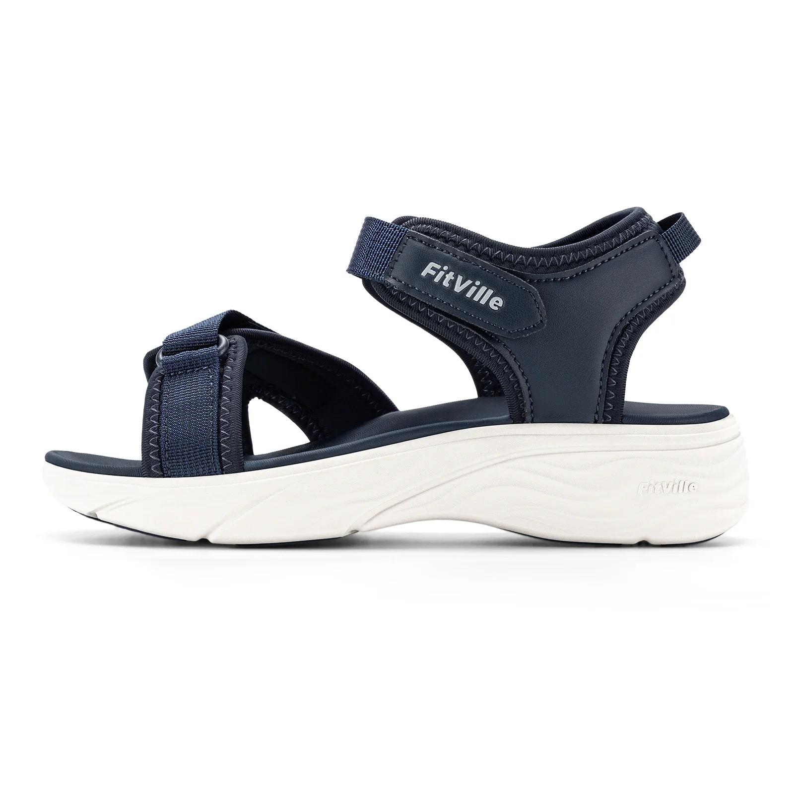 FitVille Wide Women'S Summer Walking Sandals Platform Sandals For Women With Adjustable Closures With Arch Support & Cushioning