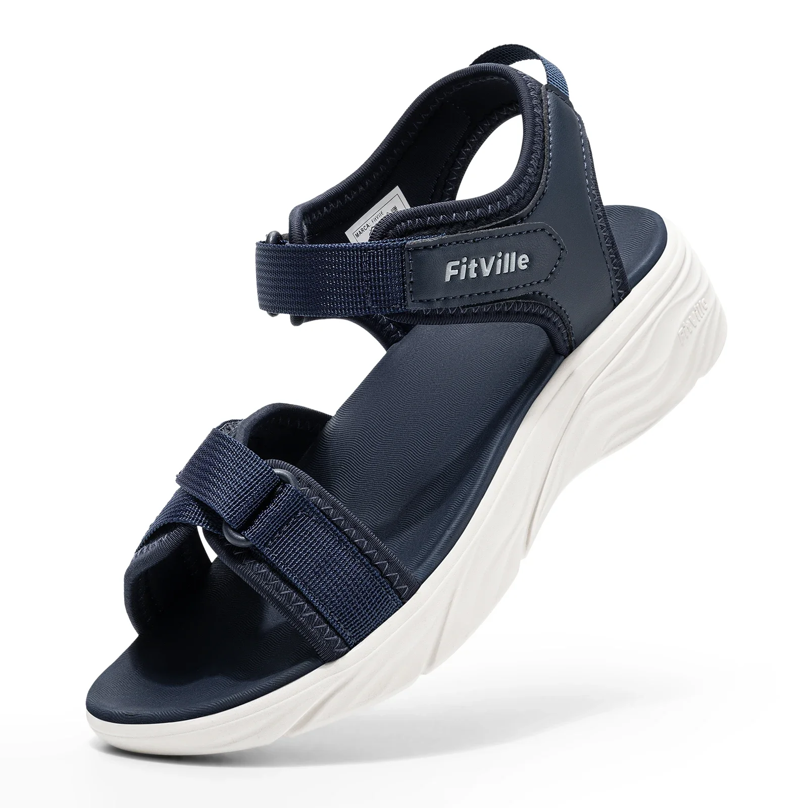 FitVille Wide Women'S Summer Walking Sandals Platform Sandals For Women With Adjustable Closures With Arch Support & Cushioning