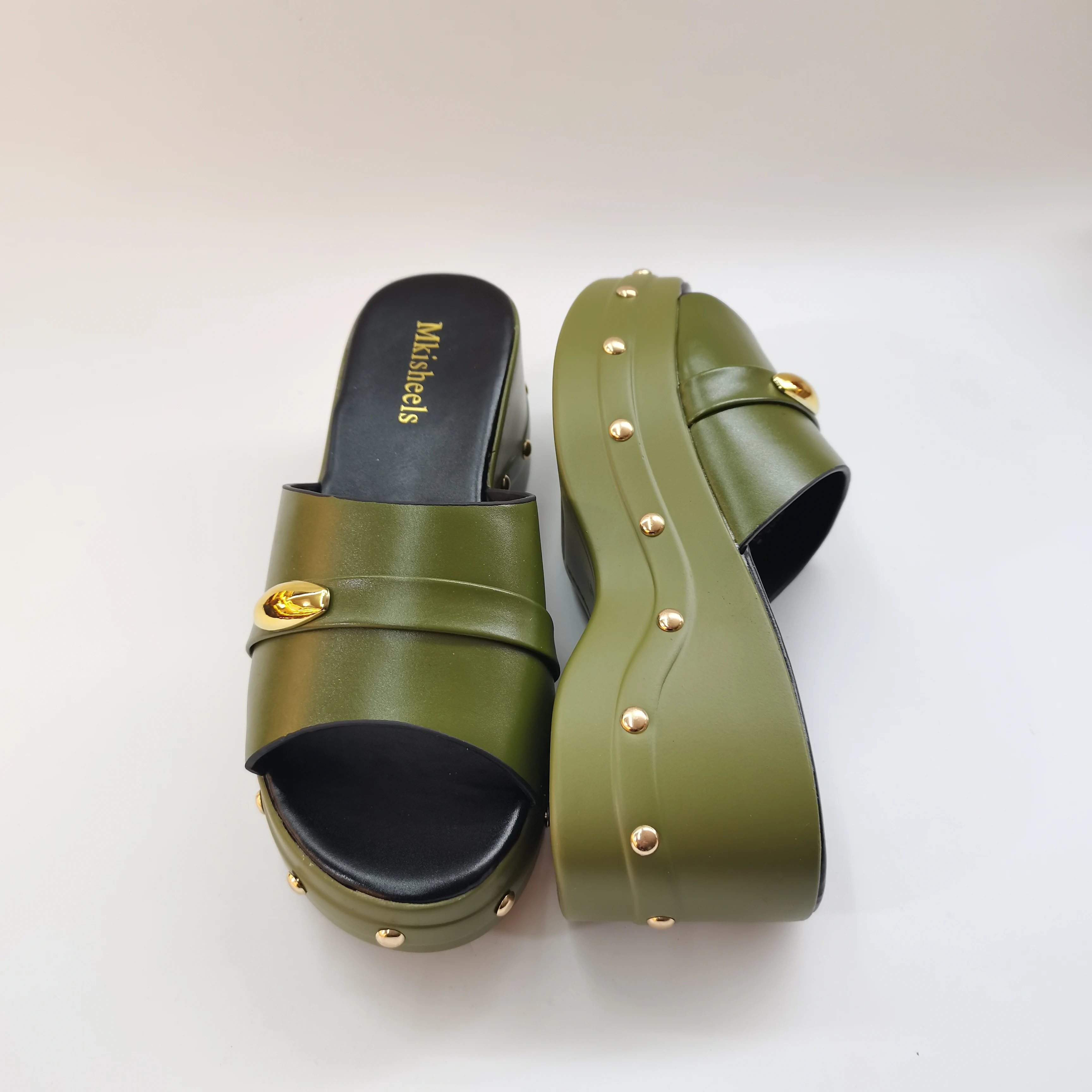 High Quality High Heels Summer New Fashion Slippers For Ladies Women Platform Sandals Party Slipper Comfortable Shoes F6-304-2
