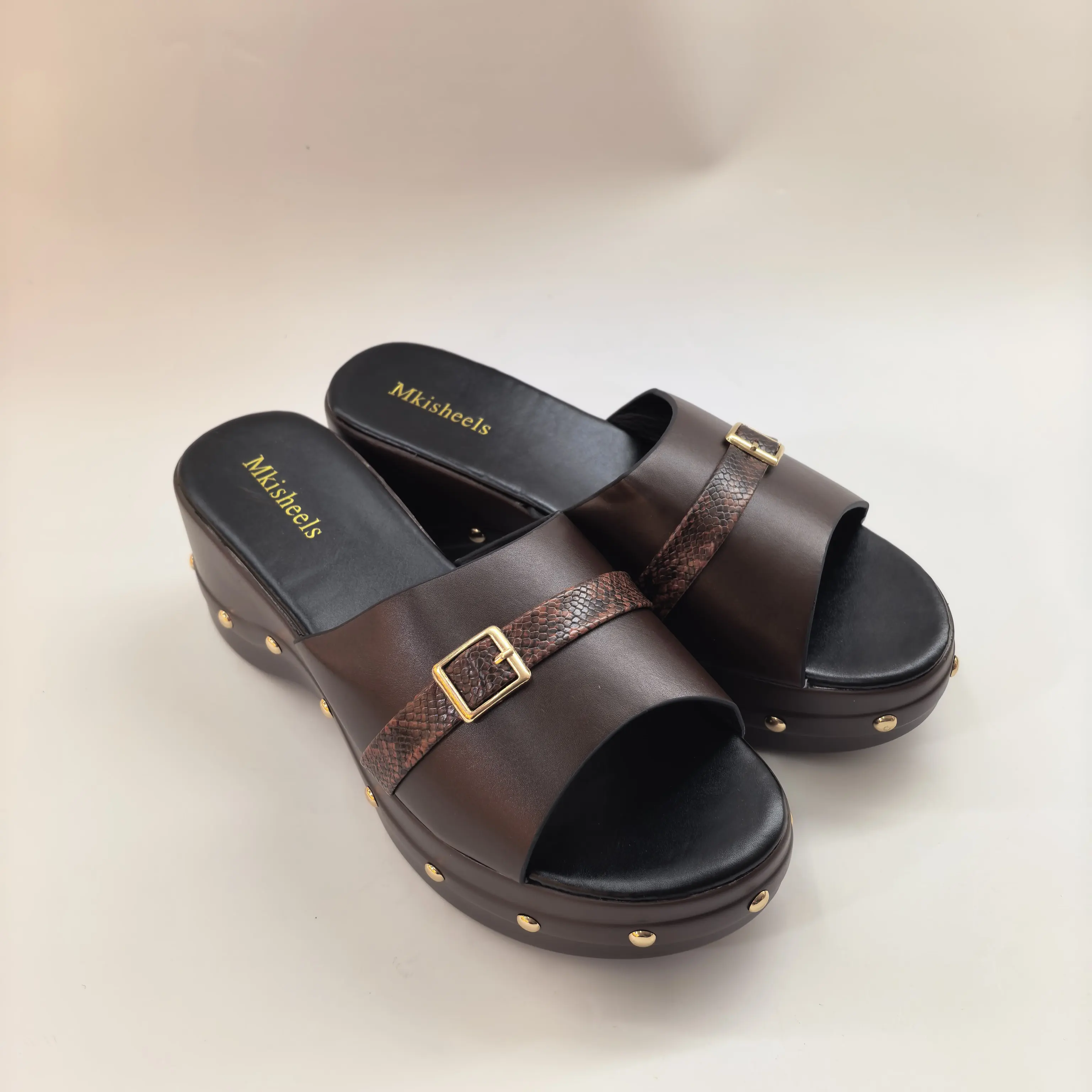 High Quality High Heels Summer New Fashion Slippers For Ladies Women Platform Sandals Party Slipper Comfortable Shoes F6-304-2