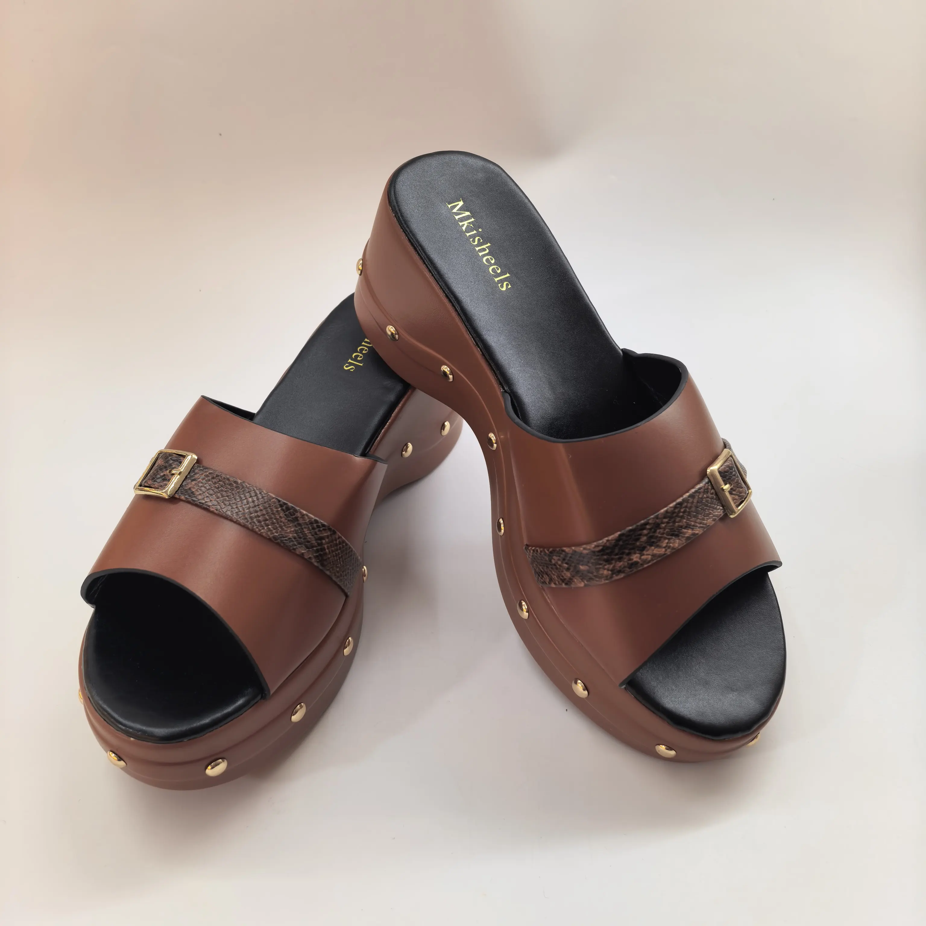 High Quality High Heels Summer New Fashion Slippers For Ladies Women Platform Sandals Party Slipper Comfortable Shoes F6-304-2