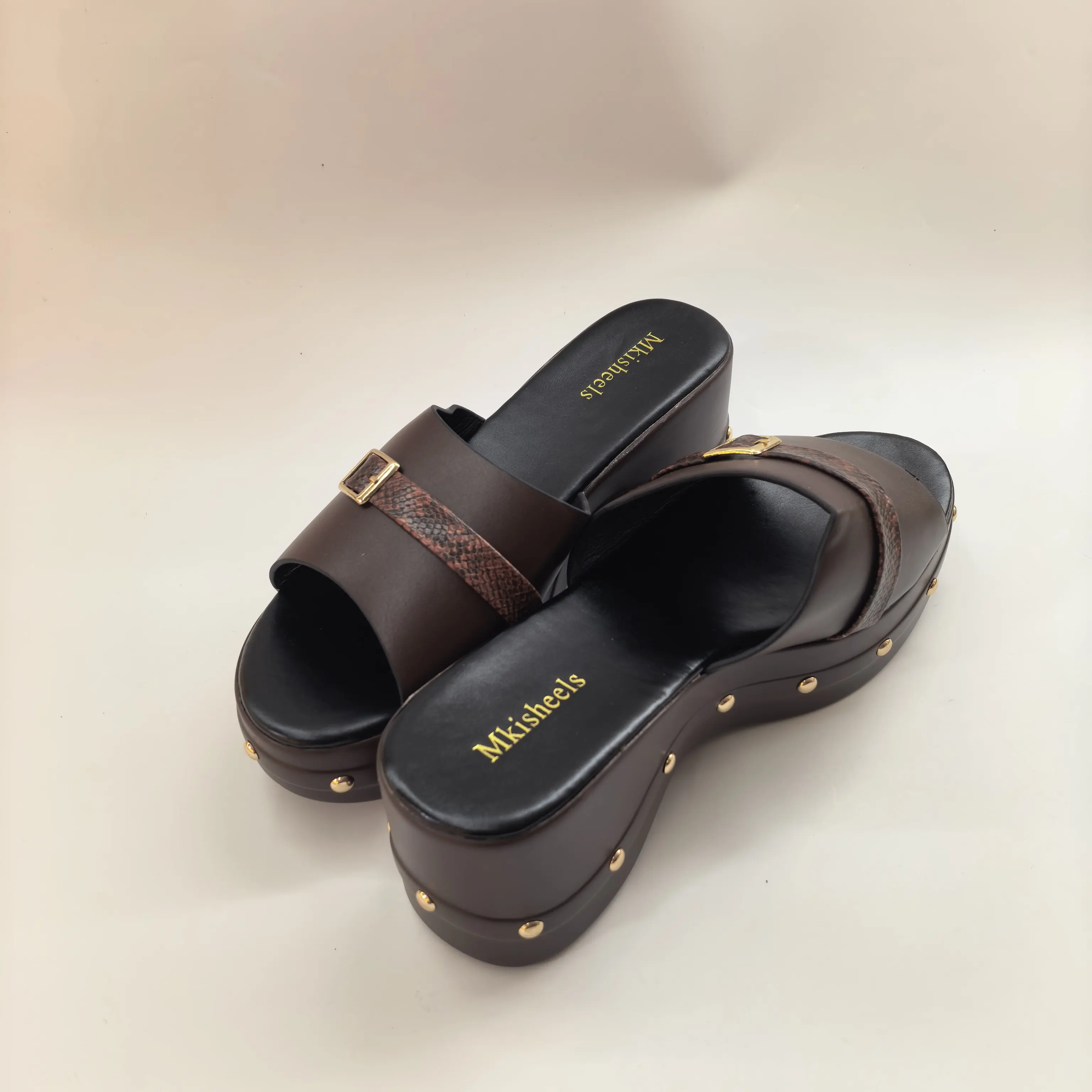 High Quality High Heels Summer New Fashion Slippers For Ladies Women Platform Sandals Party Slipper Comfortable Shoes F6-304-2