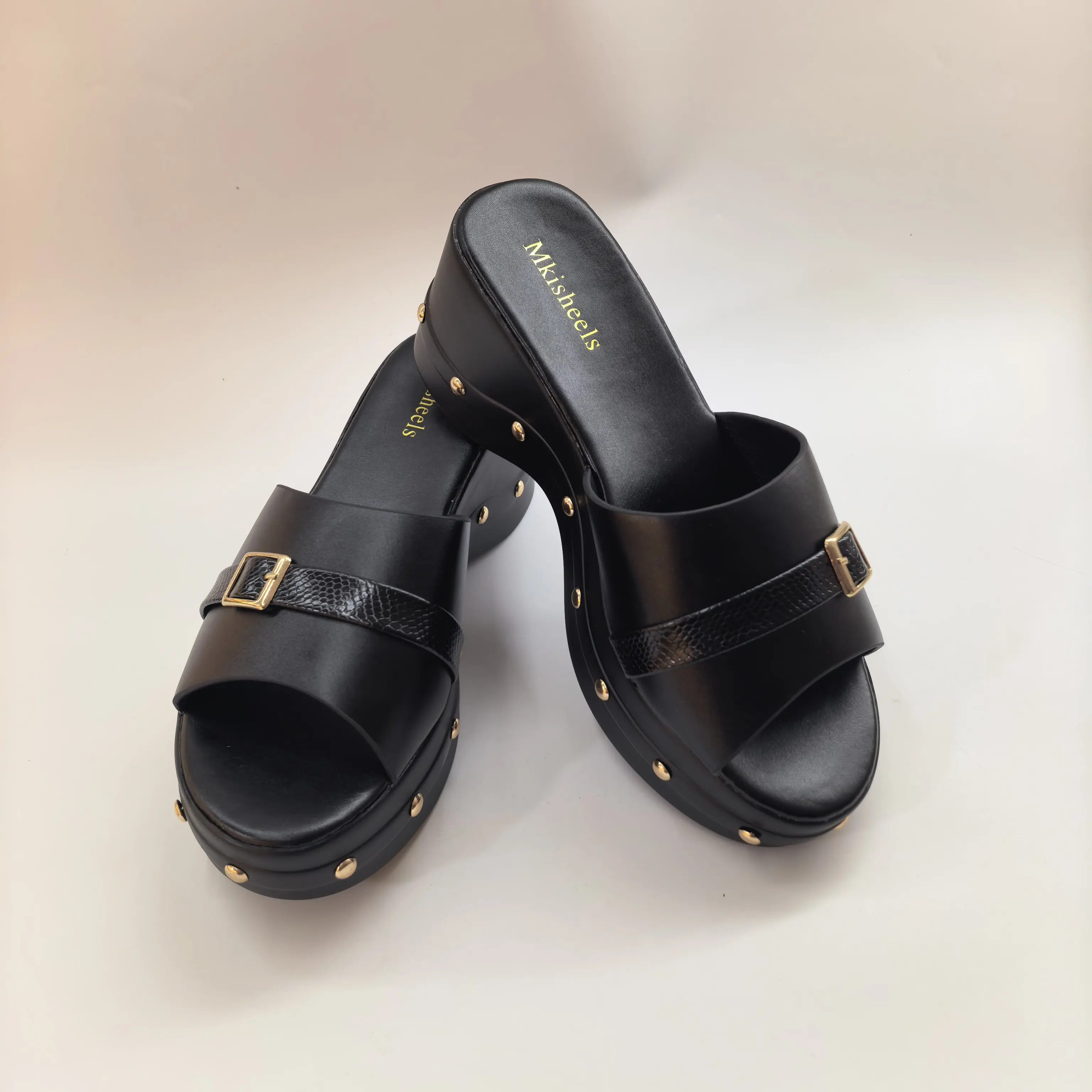 High Quality High Heels Summer New Fashion Slippers For Ladies Women Platform Sandals Party Slipper Comfortable Shoes F6-304-2