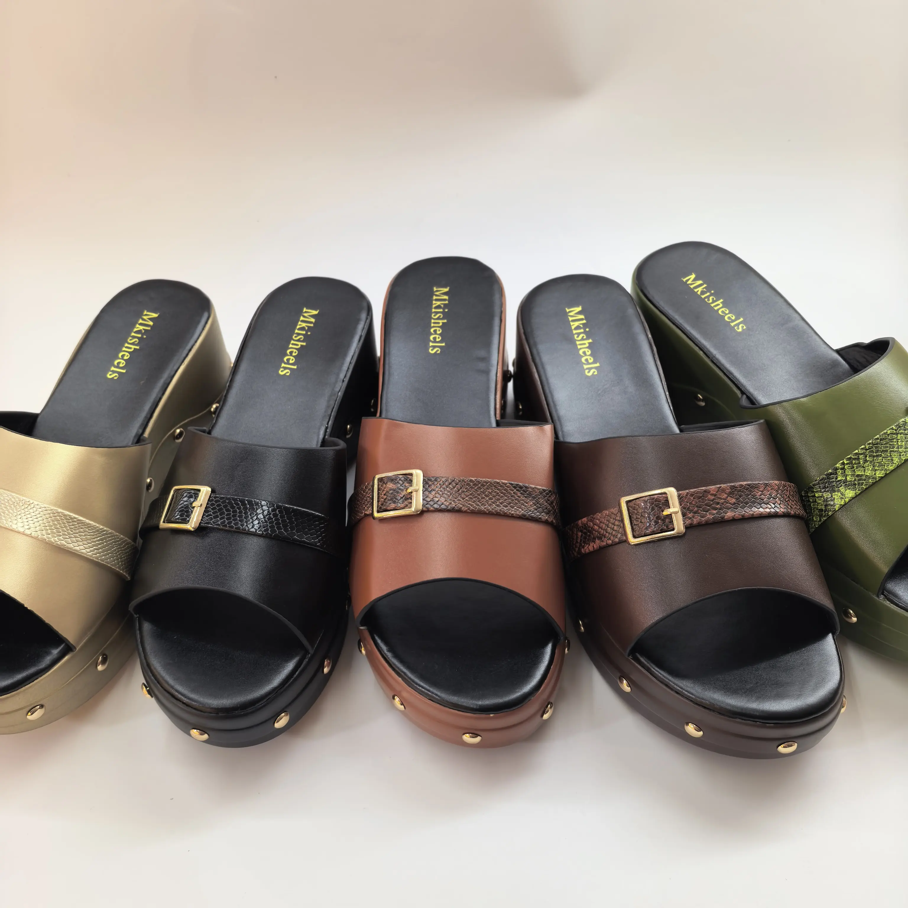High Quality High Heels Summer New Fashion Slippers For Ladies Women Platform Sandals Party Slipper Comfortable Shoes F6-304-2